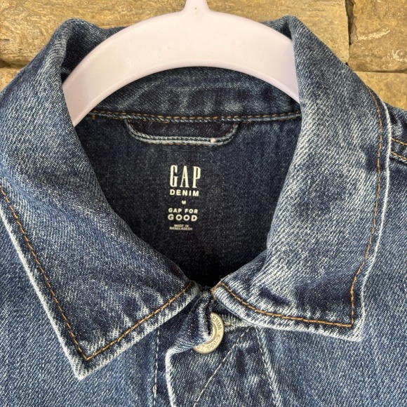 GAP For‎ Good Denim Jean Jacket Blue Girl's Size Medium - Picture 5 of 8
